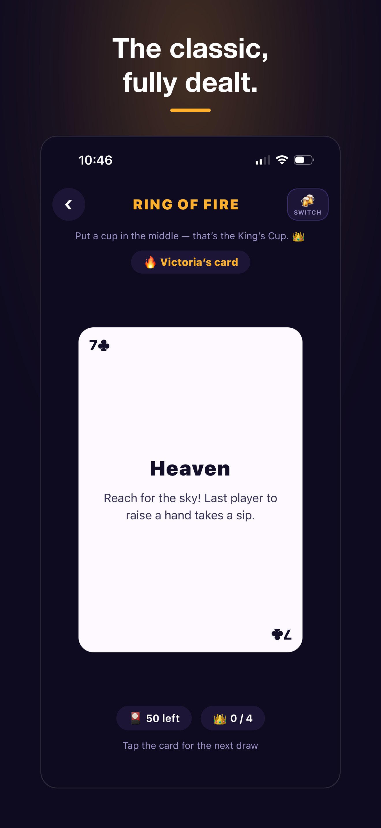 Ring of Fire — the classic, fully dealt